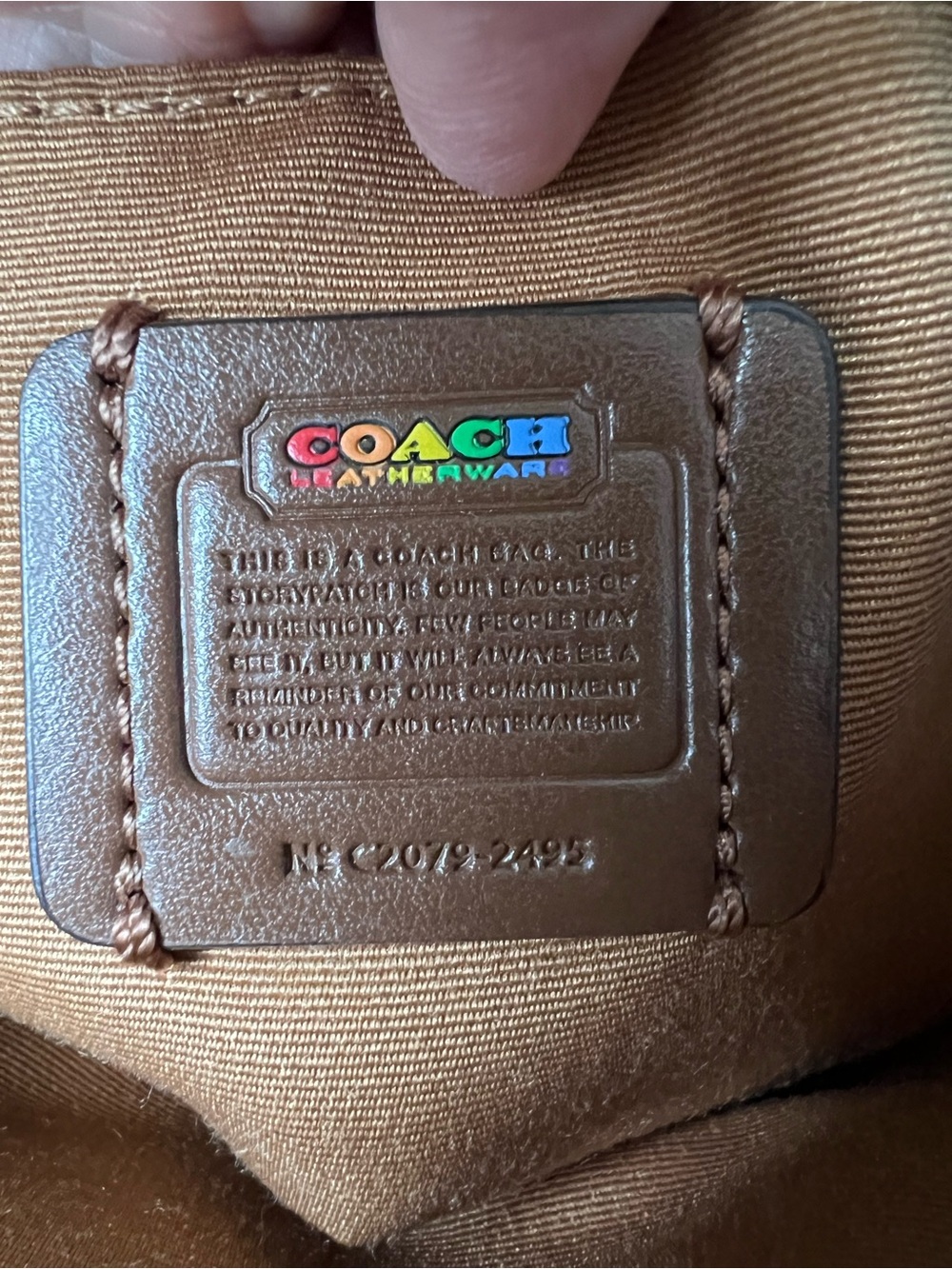 Coach Jes Slim Rainbow Crossbody Bag NWOT - Picture 8 of 11